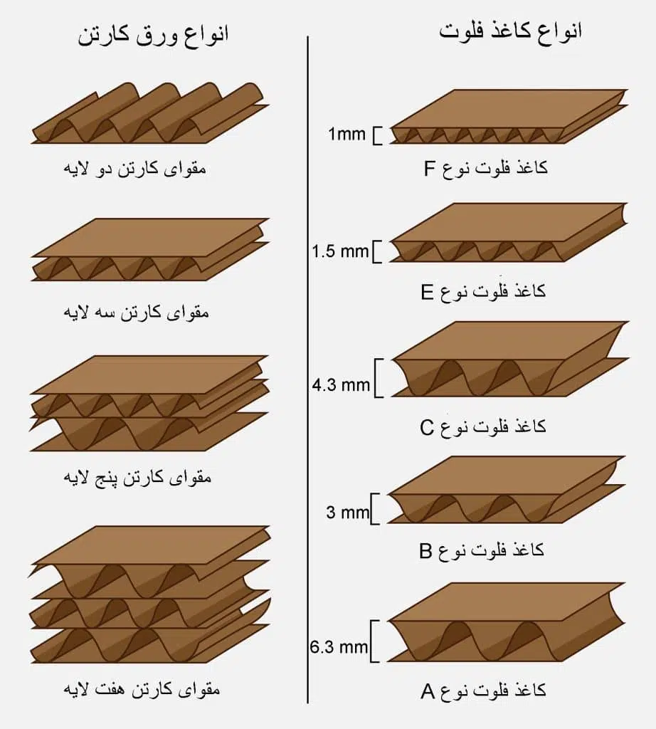 انواع ورق کارتنسازی